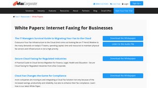 Internet Fax Service White Papers | eFax Corporate
