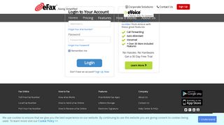 eFax: Log into My Account | Internet Fax Services Login