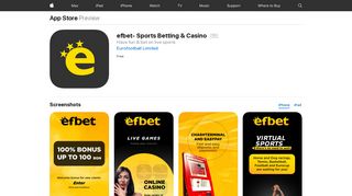 efbet- Sports Betting & Casino on the App Store - iTunes - Apple
