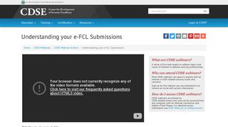 Understanding your e-FCL Submissions - CDSE