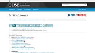 Facility Clearance - CDSE