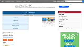 EFCU Financial - Baton Rouge, LA - Credit Unions Online