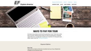 Payment Options | EF Explore America