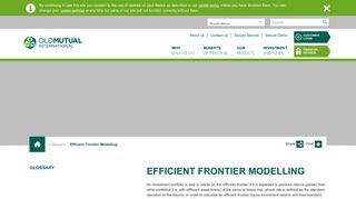 Efficient Frontier Modelling - Old Mutual International