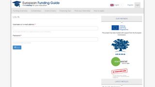 Log in | EFG - European Funding Guide