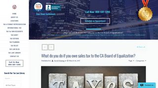What to do if you owe CA Board of Equalization Sales Tax?