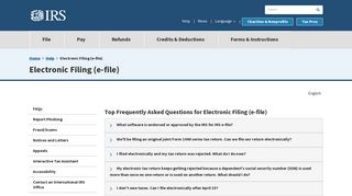 Electronic Filing (e-file) | Internal Revenue Service - IRS.gov