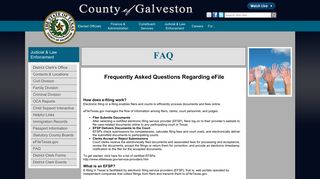 Pages - FAQ - Galveston County