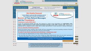 e-Filing Home Page, Income Tax Department, Government of India