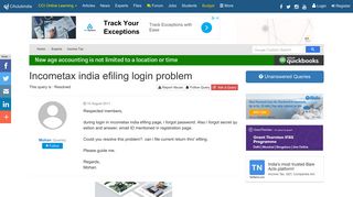 Incometax india efiling login problem - CAclubindia