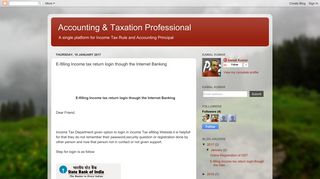 Accounting & Taxation Professional: E-filling Income tax return login ...
