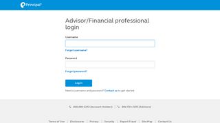 Sign On - Principal Advisors - Principal Financial