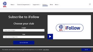 EFL Official Website - Subscribe - The Football League