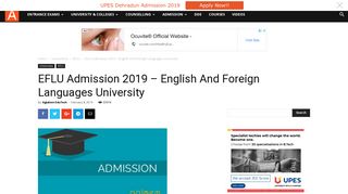 EFLU Admission 2019 - English And Foreign Languages University ...