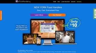 NEW YORK Food Handlers Card | eFoodhandlers® | $10