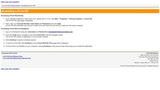 Accessing e-Form RS - support.checkpoint.thomsonreuters.com