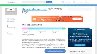 Access flydubai.efosweb.com. EFOS™ WEB Login