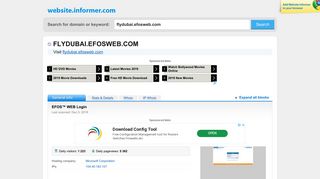 flydubai.efosweb.com at WI. EFOS™ WEB Login - Website Informer