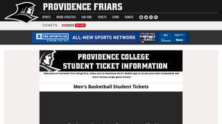 Student Tickets - Providence College Athletics