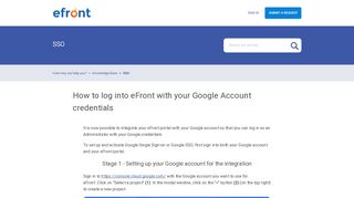 How to log into eFront with your Google Account credentials – How ...