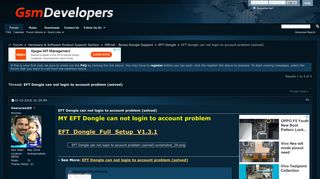 EFT Dongle can not login to account problem (solved) - Gsm Developers