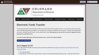 Electronic Funds Transfer | Department of Revenue - Taxation