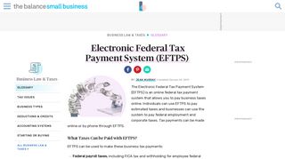 Electronic Federal Tax Payment System - Definition