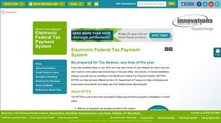 Electronic Federal Tax Payment System - Innovations Federal Credit ...
