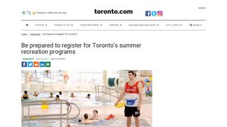 Be prepared to register for Toronto's summer recreation programs ...