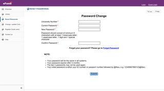 eFundi : Gateway : Reset Passwords