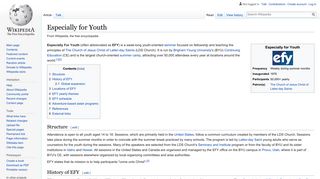 Especially for Youth - Wikipedia