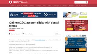 Online eGDC account clicks with dental teams - Dentistry.co.uk