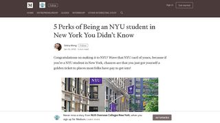 5 Perks of Being an NYU student in New York You Didn't Know - Medium