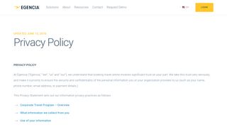 Egencia privacy policy and terms of use - Egencia