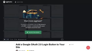 Add a Google OAuth 2.0 Login Button to Your Site from ... - Egghead