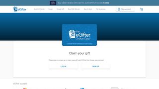 eGifter - Claim Choice Card
