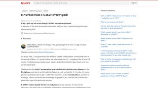 Is Verbal from E-GMAT overhyped? - Quora