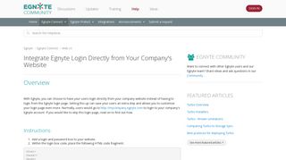 Integrate Egnyte Login Directly from Your Company's Website – Egnyte