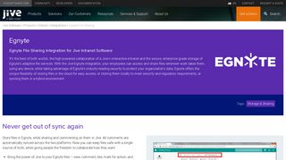 Egnyte Integration- File Sharing for Jive Intranet Software