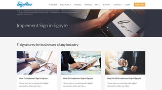 Implement Sign in Egnyte | SignNow