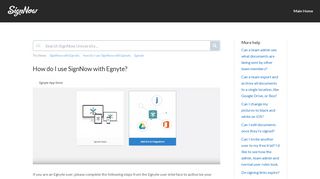 How do I use SignNow with Egnyte? | SignNow University