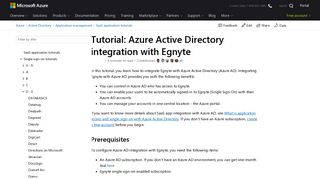 Tutorial: Azure Active Directory integration with Egnyte | Microsoft Docs