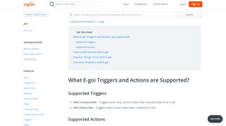 E-goi - Integration Help & Support | Zapier