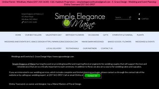 Weddings and Events by eGrace Designs Windham, Maine | Simple ...