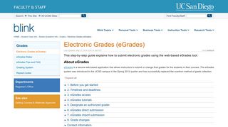 Electronic Grades (eGrades) - Blink