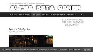 Egress – Beta Sign Up | Alpha Beta Gamer