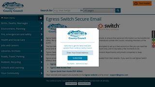 Egress Switch Secure Email : Cumbria County Council