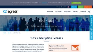 Licensing 1-25 subscriptions - Egress