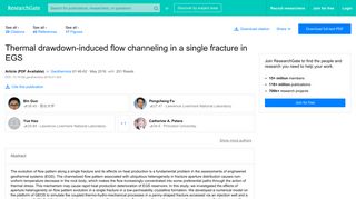 Thermal drawdown-induced flow channeling in a single fracture in EGS