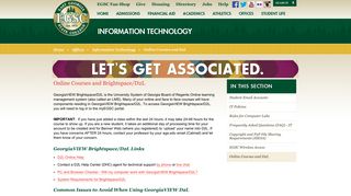 Online Courses and Brightspace/D2L - East Georgia State College
